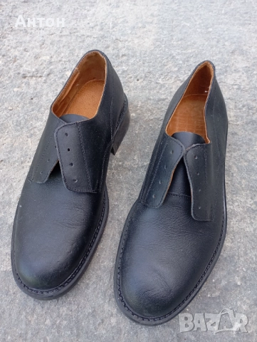 Обувки мъжки естествена кожа черни