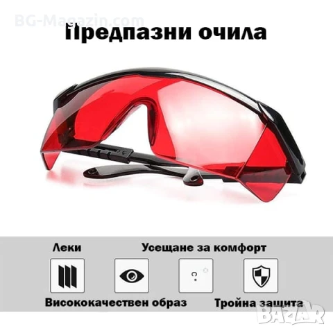 Мощен син акумулаторен лазер 5000mW пойнтер горящ палещ клечка кибрит балон с предпазни очила, снимка 3 - Друга електроника - 51040524