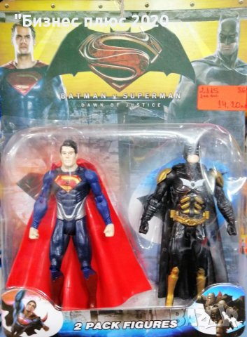 детски комплект двама супер герои суперман срещу батман