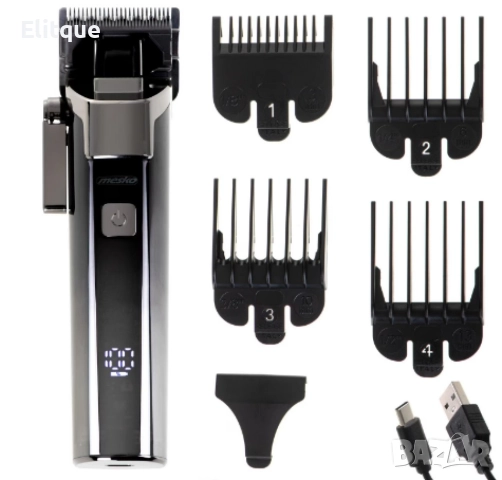 Машинка за подстригване зареждаща се Voltz, USB, 3W, Литиева батерия 2000MA, Водоустойчива, Черна, снимка 5 - Машинки за подстригване - 52862498