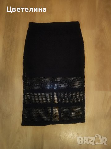 Дамска черна пола с мрежа размер S цена 20 лв., снимка 2 - Поли - 42769672