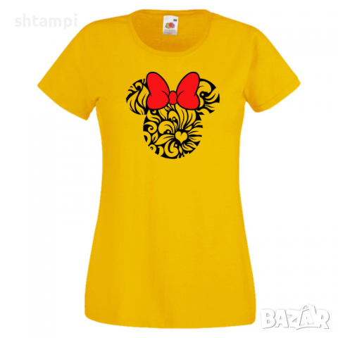 Дамска тениска Minnie Head 7 Подарък,Изненада,Рожден ден,, снимка 10 - Тениски - 36530235