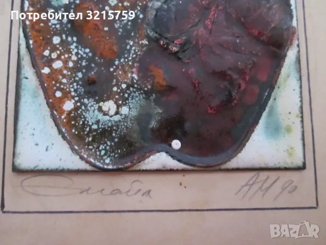 Авторска картина-Емайл , подпис, снимка 3 - Картини - 50100362