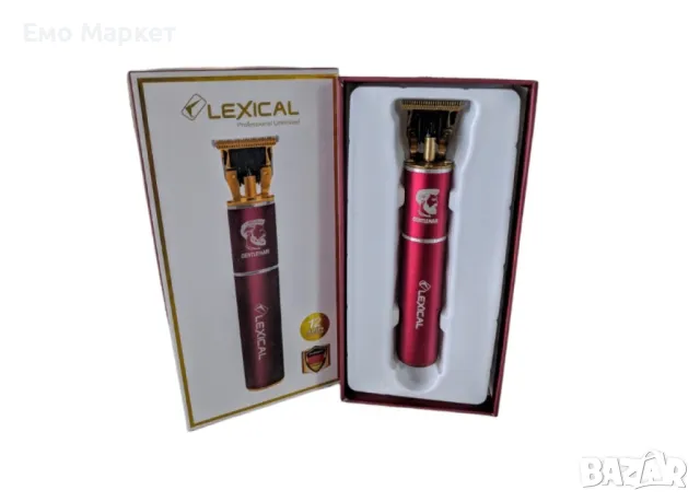 Акумулаторна машинка за подстригване за брада и коса Lexical LHC-5650, 5W, 1200mAh, Червен/Син, снимка 9 - Машинки за подстригване - 49393655