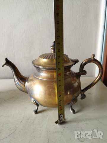 месингови кани за кафе и чай-комплект, снимка 2 - Антикварни и старинни предмети - 42166342