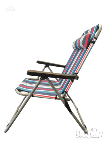 Сгъваем къмпинг стол с 3 позиции на облегалката, снимка 2 - Къмпинг мебели - 44986378