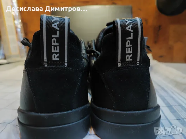 Оригинални нови мъжки обувки/маратонки REPLAY естествена кожа размер 44, снимка 5 - Маратонки - 47639127