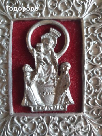 Стара метална иконка, снимка 2 - Антикварни и старинни предмети - 37500176