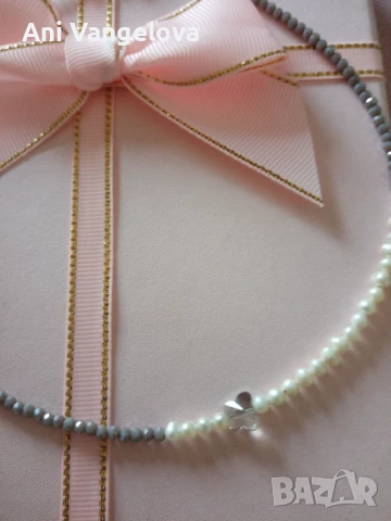 Колие-чокър с естествени перли, снимка 10 - Колиета, медальони, синджири - 50962073