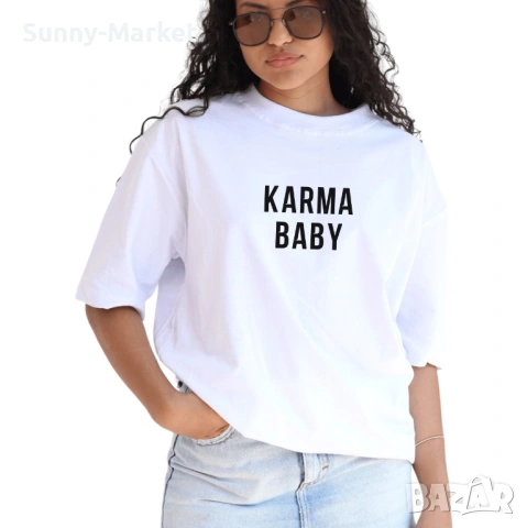 Дамска тениска KARMA с къс ръкав XS-4XL, снимка 6 - Тениски - 54036129