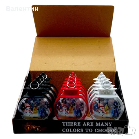 Коледна украса светещ LED фенер, 12 х 4 х 7 см, снимка 3 - Други - 48092803