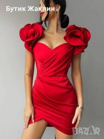 Официален модел сатенена рокля, снимка 1