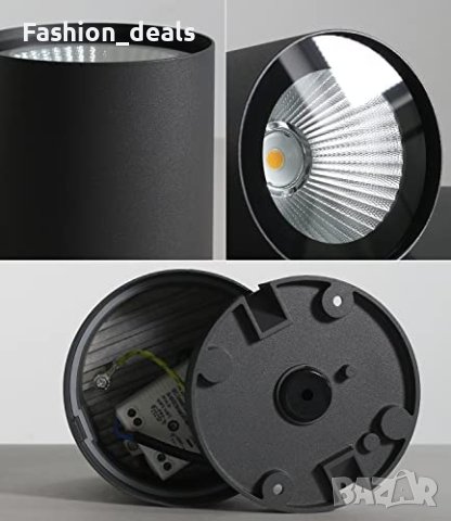 Нова Алуминиева LED лампа за таван стая балкон осветление 7W 3000K , снимка 2 - Лампи за таван - 40345301