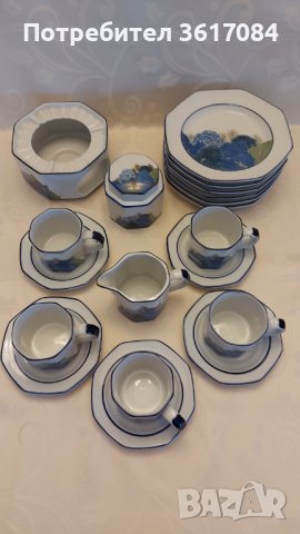 Осмоъгълен порцеланов сервиз в азиатски стил от 70-те години, снимка 8 - Други ценни предмети - 40562946