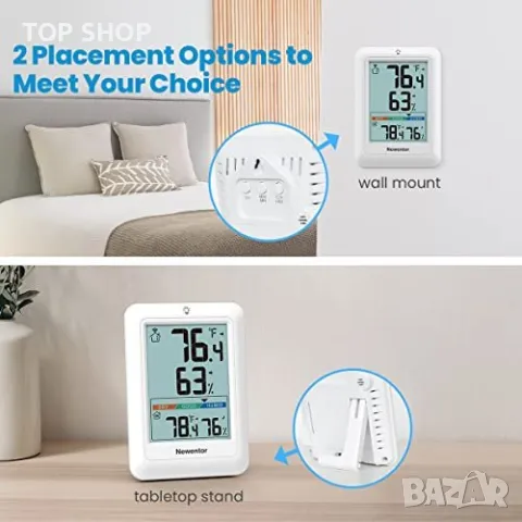 Нов Безжичен вътрешен външен цифров термометър хигрометър влажност, снимка 5 - Други стоки за дома - 49657699