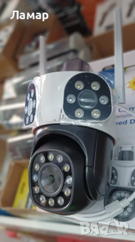 Тройна IP камера WiFi приложение iCSee безжична въртяща 12MP, снимка 2 - IP камери - 51287641