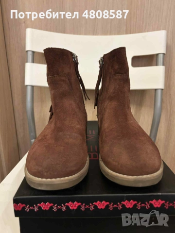 Кафяви боти Зара/ZARA, снимка 5 - Дамски боти - 54321616