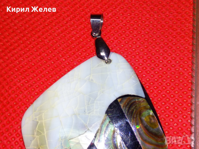 ПРЕКРАСЕН СЕДЕФЕН АРТ МЕДАЛЬОН КРАЛСКИ СЕДЕФ РЪЧНА БИЖУТЕРСКА ИЗРАБОТКА 30757, снимка 7 - Колиета, медальони, синджири - 44756322