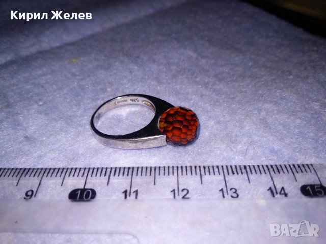 Galdini 925 МАРКОВ СКЪПОЦЕНЕН СРЕБЪРЕН ПРЪСТЕН СРЕБРО 925 Част От КОМПЛЕКТ с ФАСЕТИРАН ГРАНАТ 34452, снимка 14 - Пръстени - 39568972