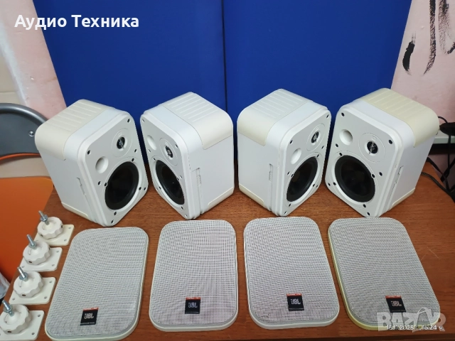 JBL CONTROL ONE PRO. 4 броя с оригинални стойки. Голям звук от малки тонколони. Изпращам видео. , снимка 7 - Тонколони - 52475767