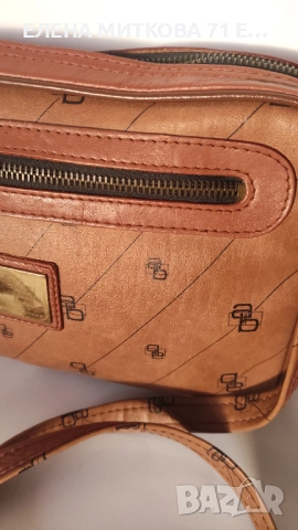 Кожена дамска чанта от Ashley Brooke в кафяв цвят, снимка 3 - Чанти - 52314150