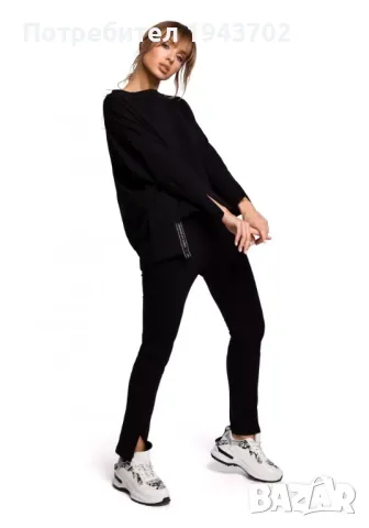 Дамски суичър в черен цвят M491 MOE