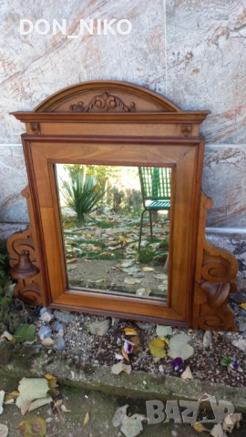Голямо Дървено огледало, снимка 2 - Антикварни и старинни предмети - 52179649