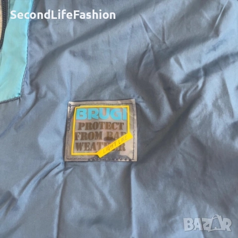 BRUGI Винтидж мъжко зелено яке с цип и подплата, размер L, USA Open., снимка 5 - Якета - 52469675