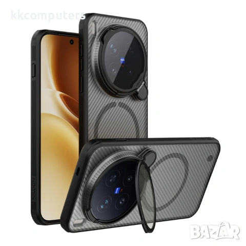 NILLKIN Camshield Pro Магнитен Калъф с Капак за камерата за vivo X300 Pro 5G- PC+TPU, Стойка, Протек, снимка 2 - Калъфи, кейсове - 53006628