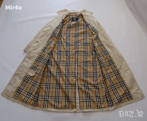 тренч burberrys vintage retro палто шлифер яке горнище худи суичър блуза фанела дамски оригинал M/L, снимка 4 - Палта, манта - 50585686