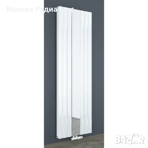 Дизайнерски радиатор 1800x553x95 мм, Огледало, Двупластов, Бял