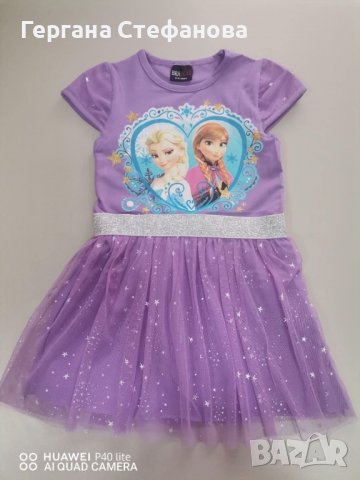 Рокля Ана и Елза  Размери -3/4г.4/5г.5/6г.7/8г.9/10г. Цена -25 лв, снимка 2 - Детски рокли и поли - 36619366