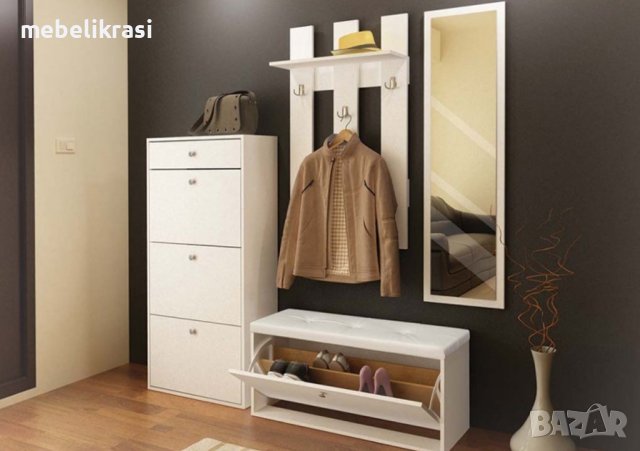 Портманто композиция П1в бял цвят. Материал ПДЧ , снимка 1