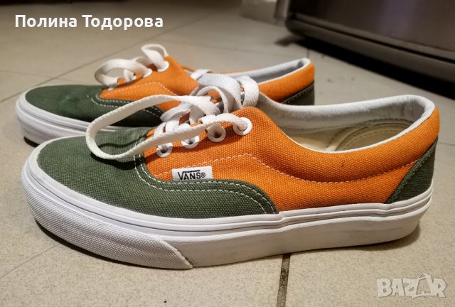Оранжево-зелени гуменки VANS, номер 35, снимка 1