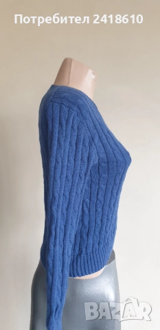 POLO Ralph Lauren Cable Pima Cotton  V - Neck Size S  ОРИГИНАЛ! Дамски Пуловер!, снимка 8 - Блузи с дълъг ръкав и пуловери - 52278109
