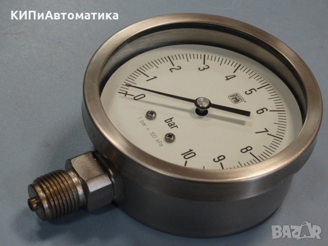 Манометър Nuova Fima Ф 100, 10 bar, снимка 7 - Резервни части за машини - 34464462