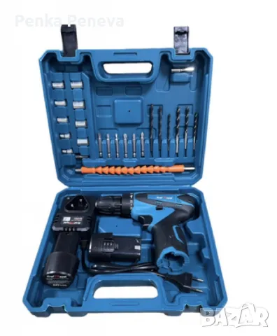 Акомулаторен Винтоверт с две батерии - Компелкт, снимка 7 - Винтоверти - 48313291