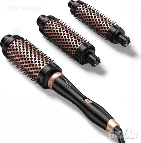 Комплект термични четки FARERY, керамична четка за къдрици 3 в 1