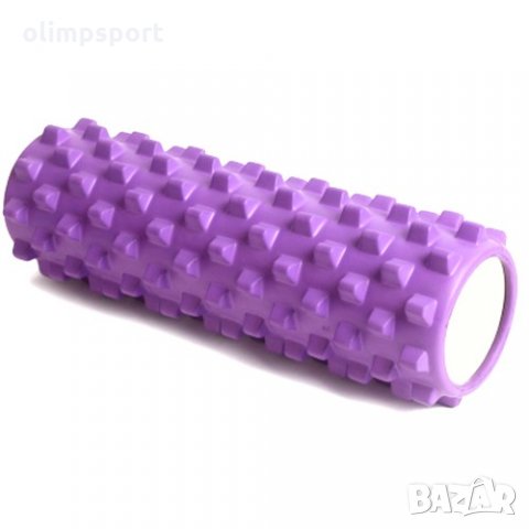 Фоумролер за пилатес и йога MAX, 45х15х15 см, С грайфери за масажи,  (30004605) нов Масажен ролер, к