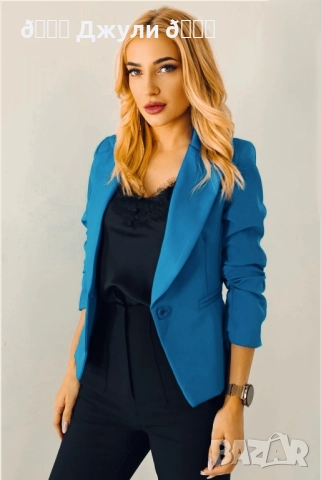 Ефектно сако с набран ръкав, снимка 2 - Сака - 51455564