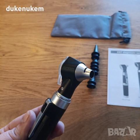 Отоскоп комплект - ушен инструмент с LED светлина и 3x увеличение, снимка 8 - Уреди за диагностика - 53042058