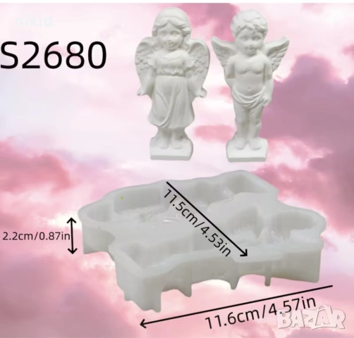 Прави деца дете ангел силиконов молд форма фондан шоколад гипс смола декор