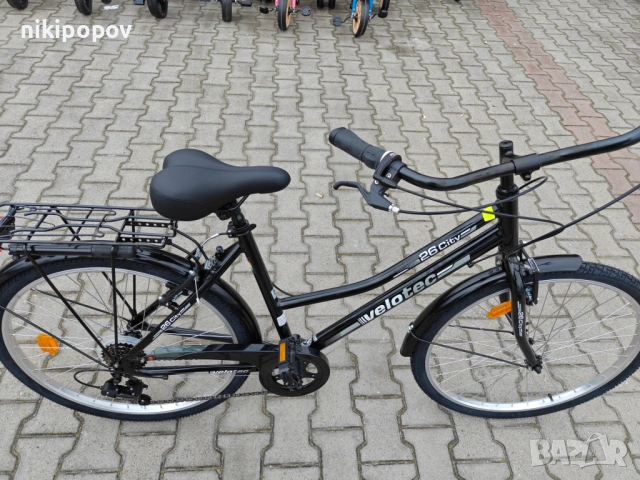 SPRINT Алуминиев велосипед 26" Velotec CITY черен, снимка 3 - Велосипеди - 53918344