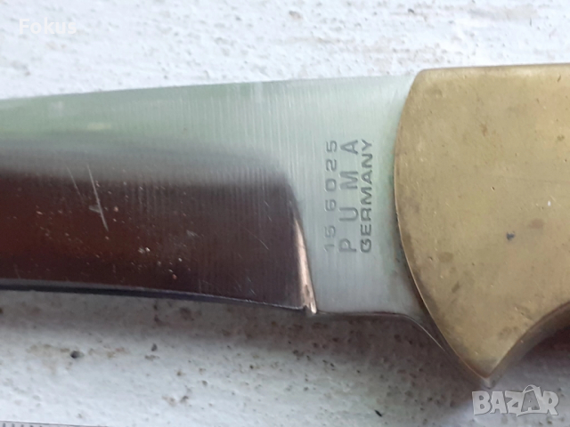Нож Puma Solingen с оригинална кожена кания Пума Солинген, снимка 2 - Антикварни и старинни предмети - 51497939