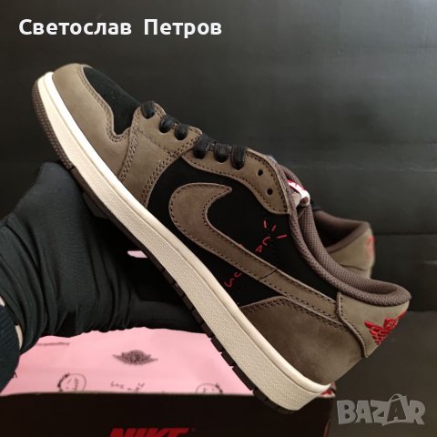 Nike Air Jordan 1 Low Travis Scott 43, снимка 1 - Маратонки - 36677536