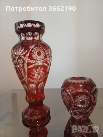 Кристални вази, снимка 2 - Вази - 52762083
