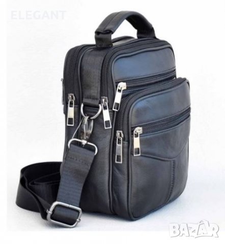 Мъжка чанта от телешки бокс А2510, снимка 3 - Чанти - 33757574