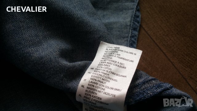 H & M BOYFREND Shirt Размер M мъжка дънкова риза 20-56, снимка 11 - Ризи - 42593503