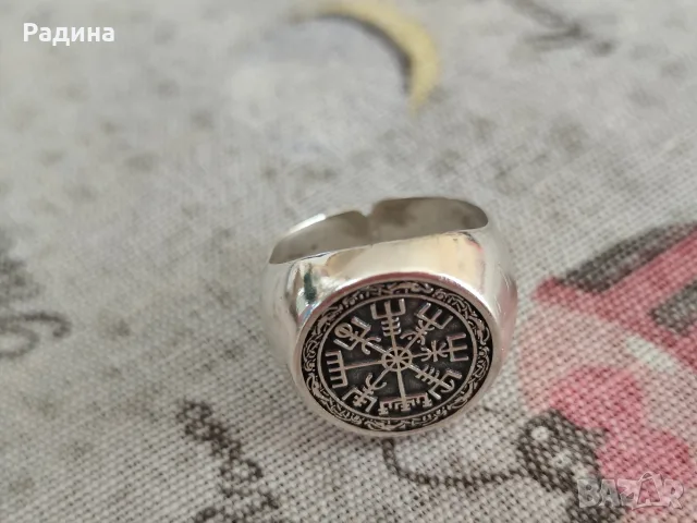 мъжки сребърен пръстен, снимка 4 - Пръстени - 56139117