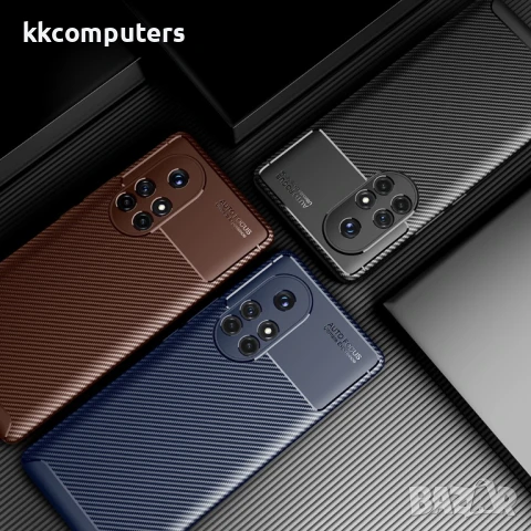 Huawei nova 8 Pro 5G Удароустойчив Carbon Fiber Калъф и Протектор
